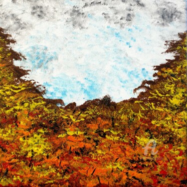 Ζωγραφική με τίτλο "Forest in autumn 1" από Daniel Urbaník, Αυθεντικά έργα τέχνης, Ακρυλικό