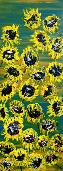 Pintura titulada "Blooming sunflowers…" por Daniel Urbaník, Obra de arte original, Acrílico