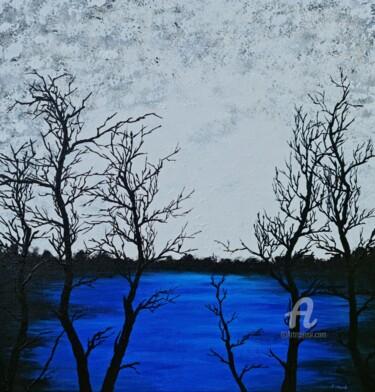 Картина под названием "Blue Lake 2" - Daniel Urbaník, Подлинное произведение искусства, Акрил