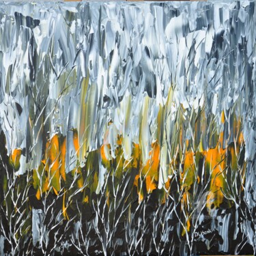 Peinture intitulée "Storm In Orange" par Daniel Urbaník, Œuvre d'art originale, Acrylique