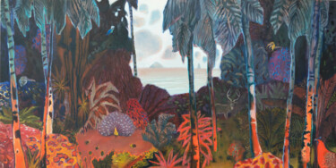 Pintura titulada "In the forest by th…" por Masha Danilovskaia, Obra de arte original, Oleo Montado en Bastidor de camilla d…