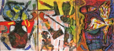Arte textil titulada "In memoriam" por Danjana Brandes, Obra de arte original, Acrílico Montado en Bastidor de camilla de ma…