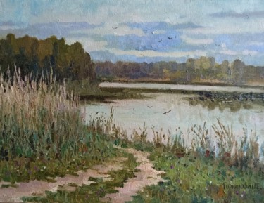 Pittura intitolato "Yakot river" da Olga Goryunova, Opera d'arte originale, Olio