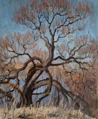 Peinture intitulée "Tree" par Olga Goryunova, Œuvre d'art originale, Huile