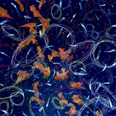 Peinture intitulée "Night Fishing in Ug…" par Danny Israel, Œuvre d'art originale, Acrylique