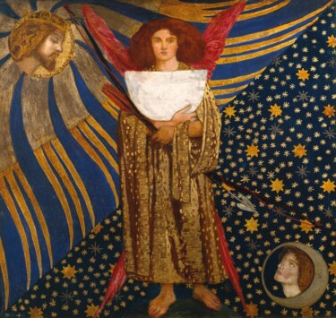 Pintura titulada "Dantis Amor" por Dante Gabriel Rossetti, Obra de arte original, Oleo