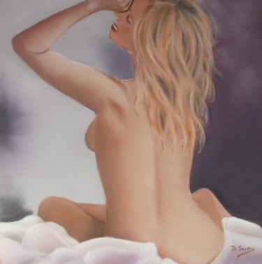 Painting titled ""Femme"" by Dany Serva, Original Artwork