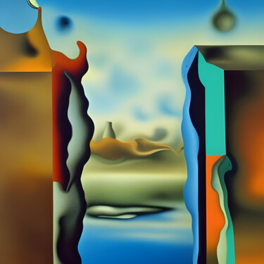 Digital Arts titled "Fragmented World #3" by Danyel Carinzia, Original Artwork, Digital Painting