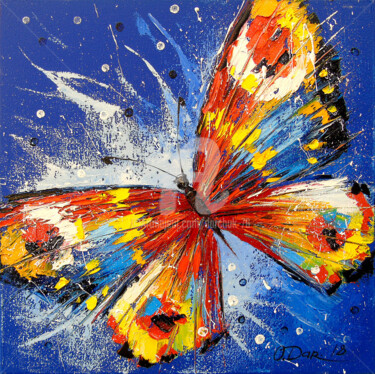 Painting titled "Butterfly" by Olha, Original Artwork, Oil