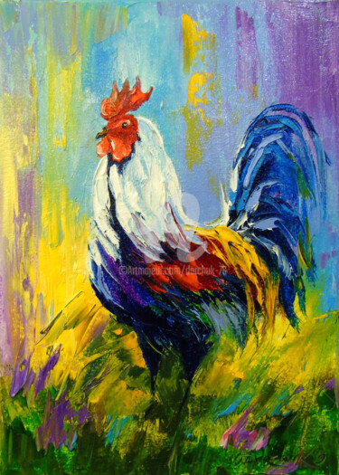 "Rooster" başlıklı Tablo Olha tarafından, Orijinal sanat, Petrol