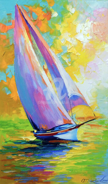 Pittura intitolato "Fresh wind" da Olha, Opera d'arte originale, Olio