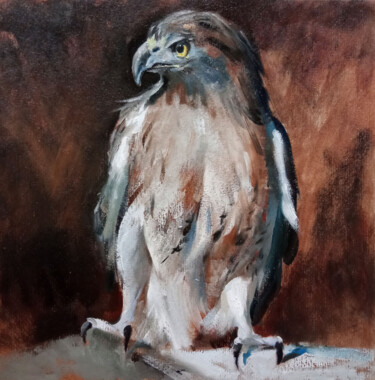 Pintura intitulada "Eagle" por Daria Allin, Obras de arte originais, Óleo