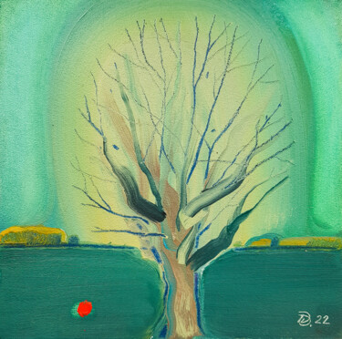 Peinture intitulée "The last apple of a…" par Daria Dubrovskaya, Œuvre d'art originale, Huile Monté sur Autre panneau rigide