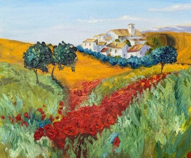 Pittura intitolato "Provence" da Daria Kamishanova, Opera d'arte originale, Olio