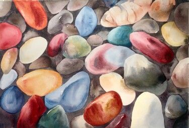 "Pebbles" başlıklı Tablo Daria Kamishanova tarafından, Orijinal sanat, Suluboya