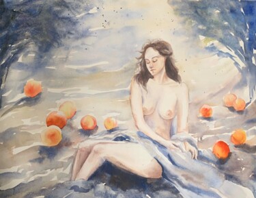 Painting titled "lost soul" by Daria Kamishanova, Original Artwork, Watercolor