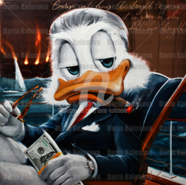 Peinture intitulée "MILLIONAIRE Onassis" par Daria Kolosova, Œuvre d'art originale, Huile