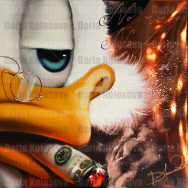 "Duck with cigar" başlıklı Tablo Daria Kolosova tarafından, Orijinal sanat, Petrol