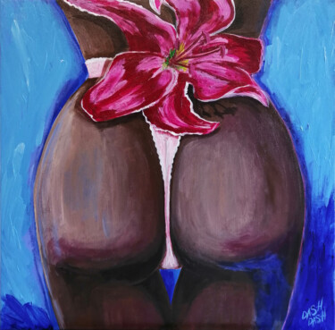 Peinture intitulée "Pink Lily" par Daria Motovilova, Œuvre d'art originale, Acrylique