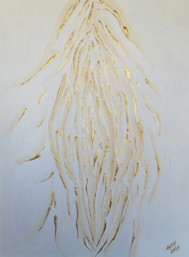 Malerei mit dem Titel "GOLDEN YONI" von Daria Motovilova, Original-Kunstwerk, Acryl