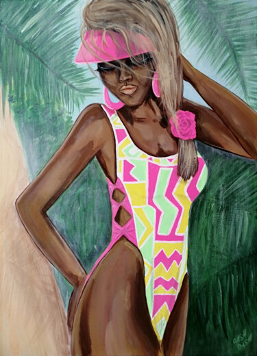 Pintura titulada "Bikini `92" por Daria Motovilova, Obra de arte original, Acrílico