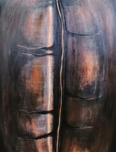 Malerei mit dem Titel "coffee bean" von Daria Motovilova, Original-Kunstwerk, Acryl