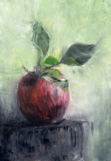 Painting titled "Forest apple" by Daria Sugrobova, Original Artwork, Oil