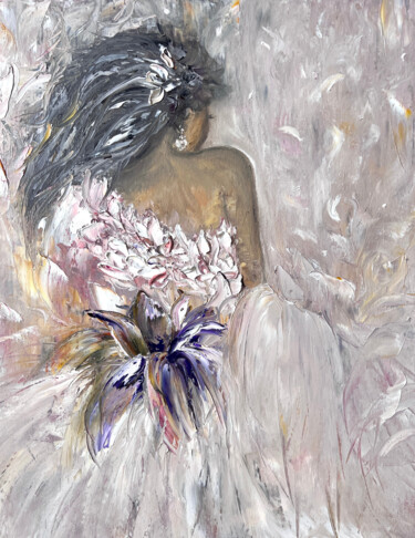 Картина под названием "BRIDE" - Daria Sugrobova, Подлинное произведение искусства, Масло