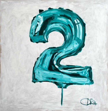 Peinture intitulée ""Deux"" par Daria, Œuvre d'art originale, Huile