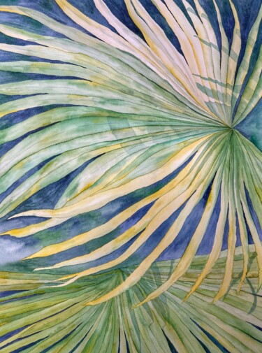 Malerei mit dem Titel "Tropics" von Dariia Pavlenko, Original-Kunstwerk, Aquarell