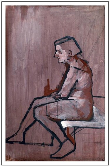 Pintura intitulada "Nude from the Acade…" por Dario Raffaele Orioli, Obras de arte originais, Acrílico