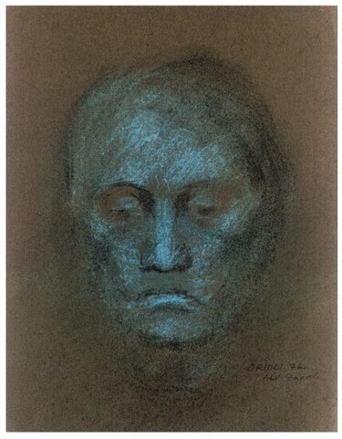 Desenho intitulada "Portrait of an elde…" por Dario Raffaele Orioli, Obras de arte originais, Pastel