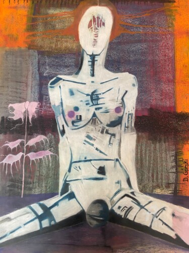 Painting titled "Kobieta 2" by Dariusz Górski, Original Artwork, Pastel