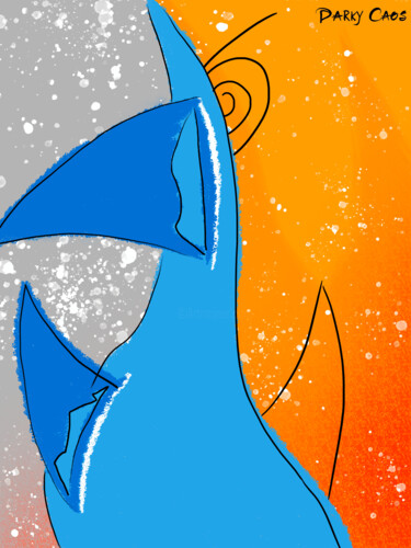 Artes digitais intitulada "Blue bird" por Darky_caos, Obras de arte originais, Pintura digital