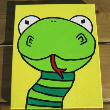 Painting titled "Snake" by Darosa Children'S Art, Original Artwork