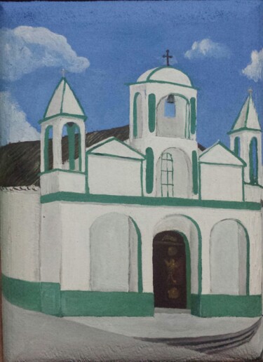 Malarstwo zatytułowany „Iglesia Católica, P…” autorstwa Darwin Reyes El Pato, Oryginalna praca, Akryl