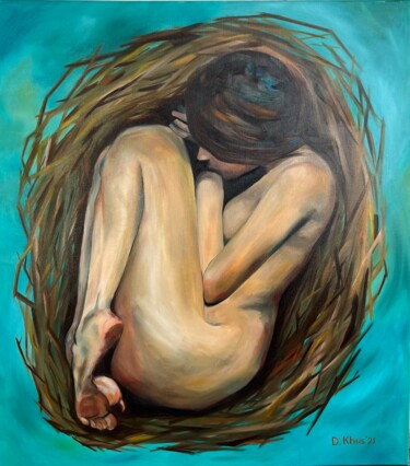 Malerei mit dem Titel "Recovery" von Darya Khus, Original-Kunstwerk, Öl