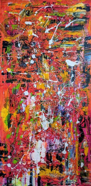 제목이 "lava"인 미술작품 Darya Nakvakina로, 원작, 아크릴 나무 들것 프레임에 장착됨
