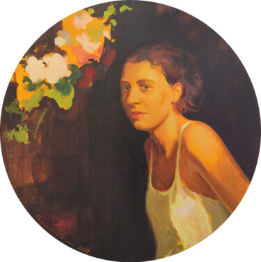 Картина под названием "“Portrait of a girl”" - Darya Sumarava- Kopach, Подлинное произведение искусства, Масло Установлен на…