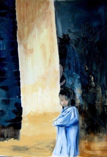 Peinture intitulée "seul" par Noëlle Dauby, Œuvre d'art originale