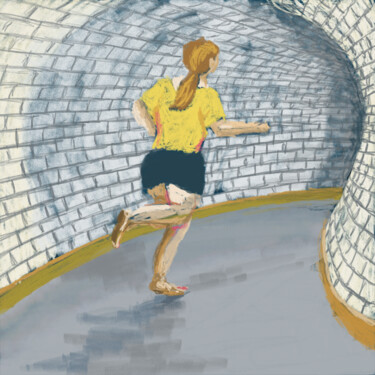 Digitale Kunst getiteld "Grubby Subway" door Dave Collier, Origineel Kunstwerk, 2D Digital Work