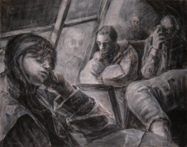 Drawing titled "Eric" by David Benayoun, Original Artwork, Chalk