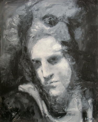 Tekening getiteld "Autoportrait et Rem…" door David Benayoun, Origineel Kunstwerk, Pastel