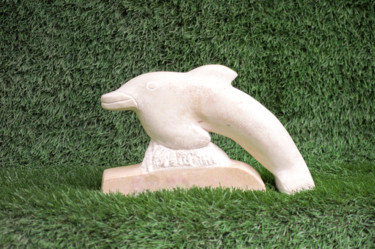 Sculpture intitulée "Dauphin" par David Bernard, Œuvre d'art originale, Pierre