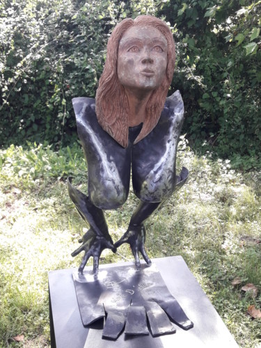 Sculpture intitulée "cieldelle" par David Chaine, Œuvre d'art originale, Métaux