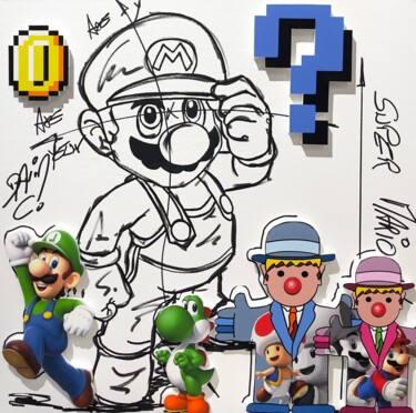Pintura intitulada "Mario Pix Série II" por David Cumps, Obras de arte originais, Acrílico Montado em Armação em madeira
