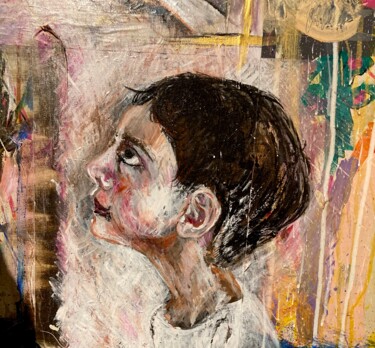 Ζωγραφική με τίτλο "Child looking up" από David Euler, Αυθεντικά έργα τέχνης, Ακρυλικό