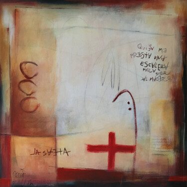 Картина под названием "La Saeta" - David García Rincón, Подлинное произведение искусства, Акрил Установлен на Деревянная рам…