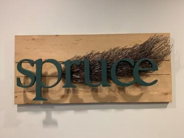 「"Spruce"」というタイトルの彫刻 David Goeckeによって, オリジナルのアートワーク, ステンレス鋼