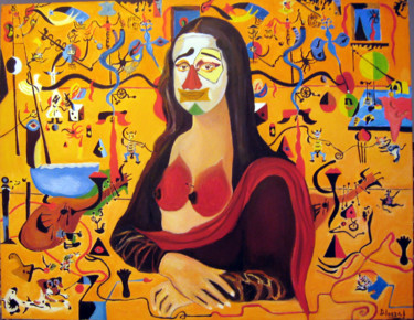 Peinture intitulée "La fausse identité" par David Mazza, Œuvre d'art originale, Huile